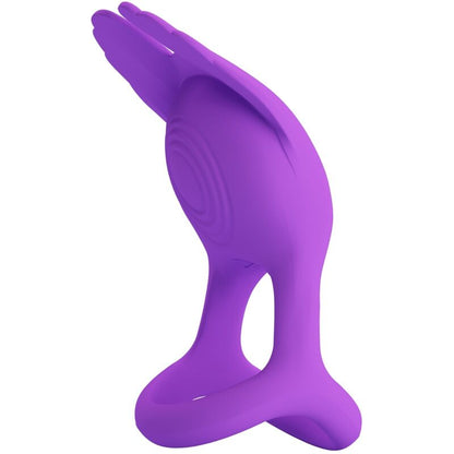 Pretty Love Silas Vibrating Silicone Penis Ring Purple