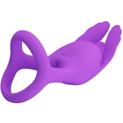 Pretty Love Silas Vibrating Silicone Penis Ring Purple