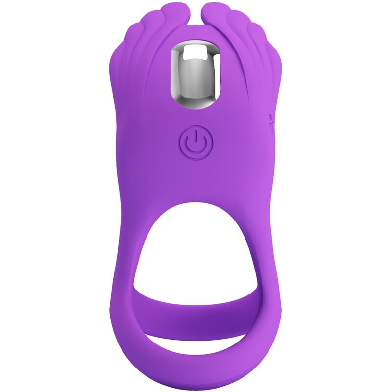 Pretty Love Silas Vibrating Silicone Penis Ring Purple