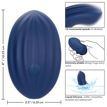 CalExotics Cashmere Velvet Curve Vibrator Blue