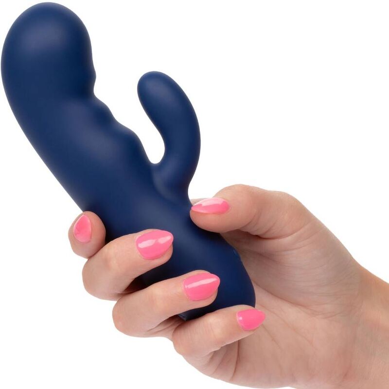 CalExotics Cashmere Silk Duo Rabbit Vibrator Blue