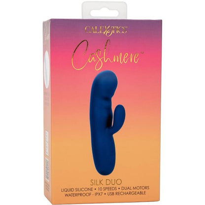 CalExotics Cashmere Silk Duo Rabbit Vibrator Blue