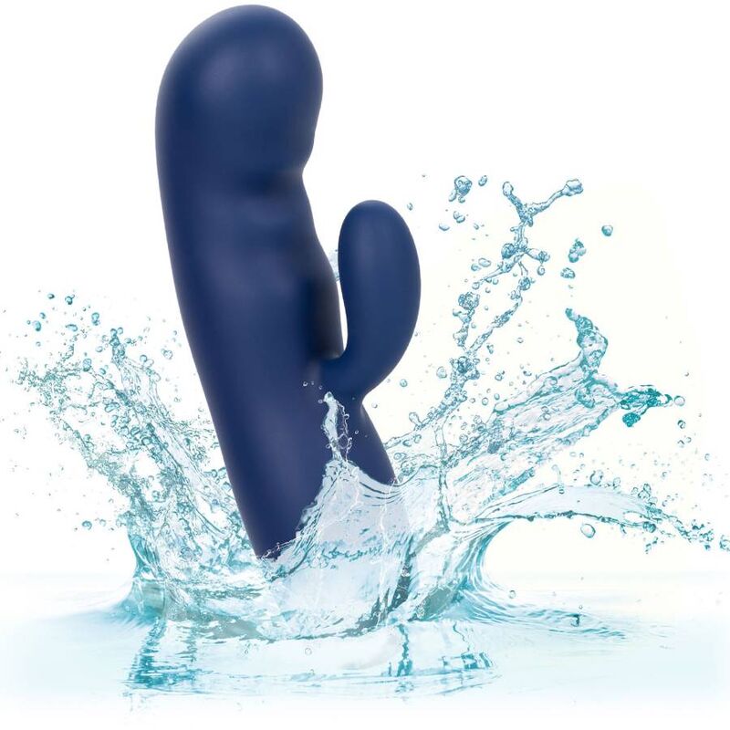 CalExotics Cashmere Silk Duo Rabbit Vibrator Blue