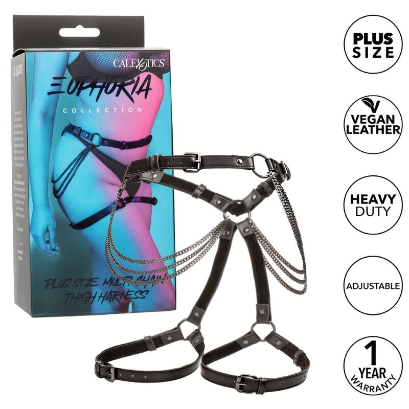 CalExotics Euphoria Plus Size Multi Chain Thigh Harness