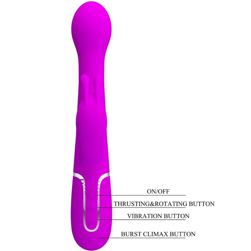 Pretty Love Dejon 3 In 1 Multifunction Rabbit Vibrator Violet