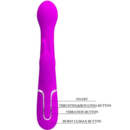 Pretty Love Dejon 3 In 1 Multifunction Rabbit Vibrator Violet