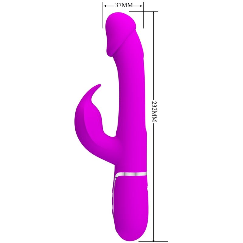 Pretty Love Kampas Rabbit 3 In 1 Multifunction Vibrator With Tongue Violet