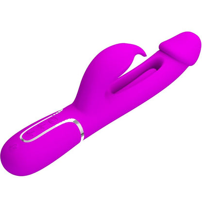 Pretty Love Kampas Rabbit 3 In 1 Multifunction Vibrator With Tongue Violet