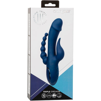 CalExotics Triple Orgasm Rabbit Vibrator Blue