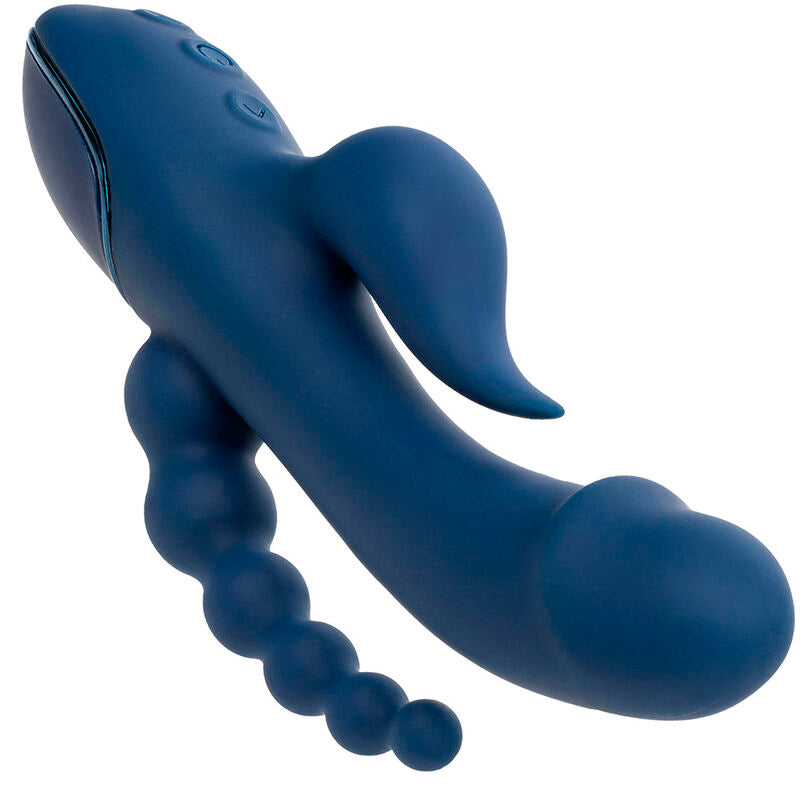 CalExotics Triple Orgasm Rabbit Vibrator Blue