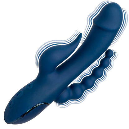 CalExotics Triple Orgasm Rabbit Vibrator Blue