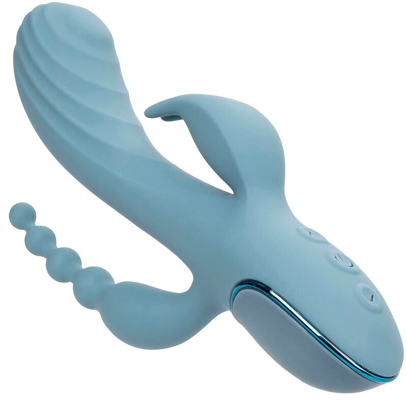 CalExotics Triple Ecstasy Rabbit Vibrator Grey