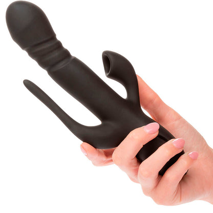 CalExotics Triple Euphoria Rabbit Vibrator Black