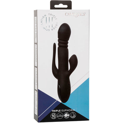 CalExotics Triple Euphoria Rabbit Vibrator Black