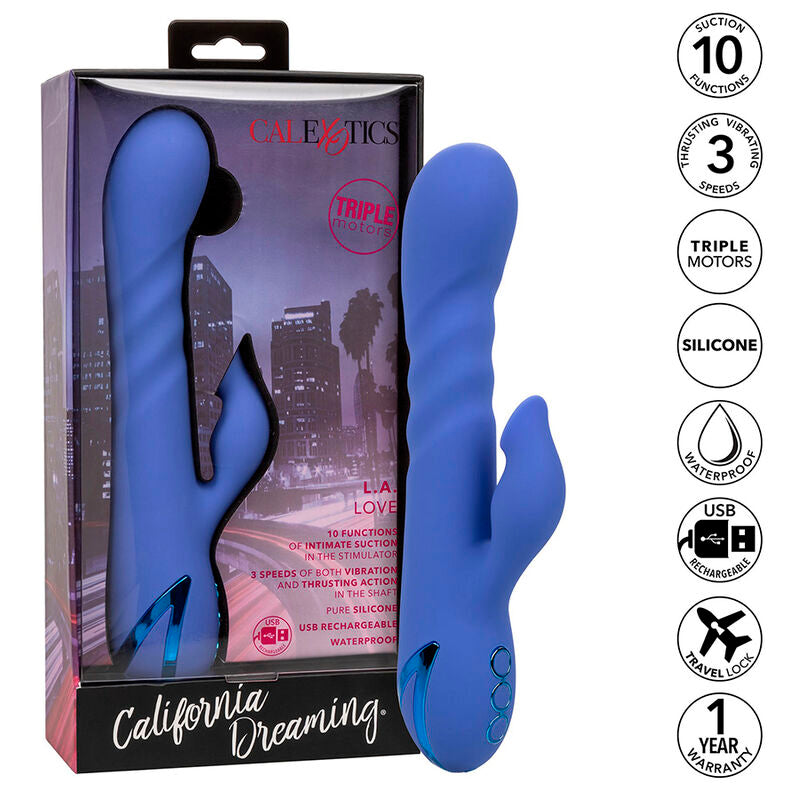 CalExotics L.A. Love Suction Rabbit Vibrator Blue