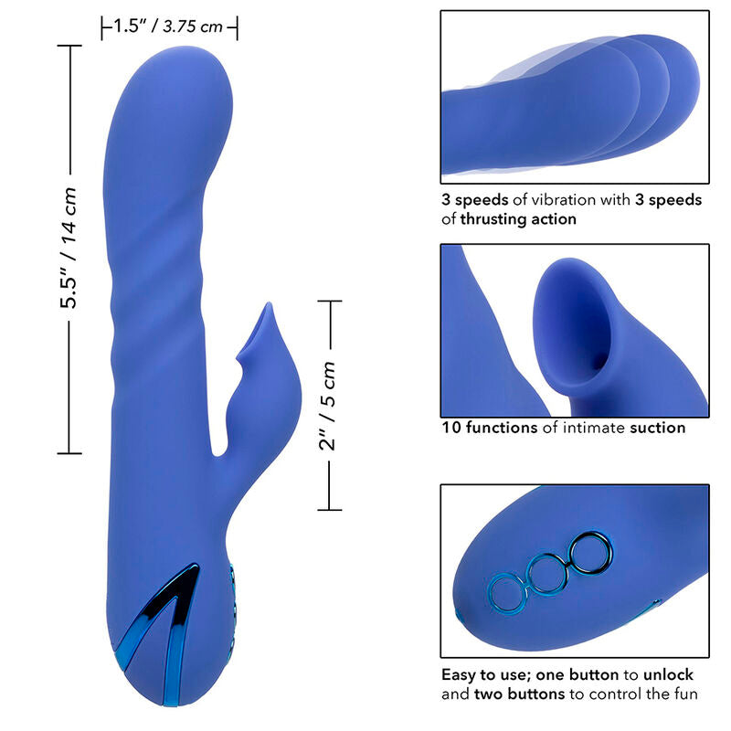 CalExotics L.A. Love Suction Rabbit Vibrator Blue