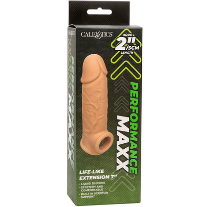 CalExotics Performance Maxx Life-Like Penis Extension 7 Inch Ivory