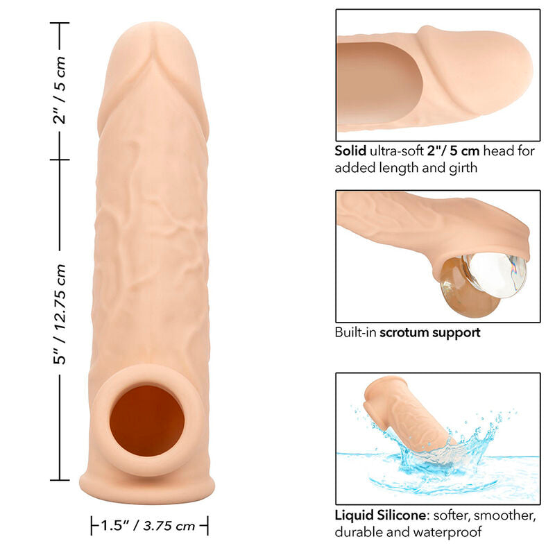 CalExotics Performance Maxx Life-Like Penis Extension 7 Inch Ivory