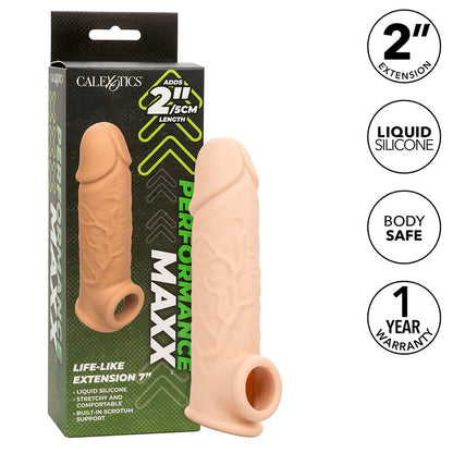 CalExotics Performance Maxx Life-Like Penis Extension 7 Inch Ivory