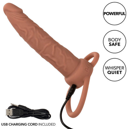 CalExotics Performance Maxx Vibrating Dual Penetrator Brown