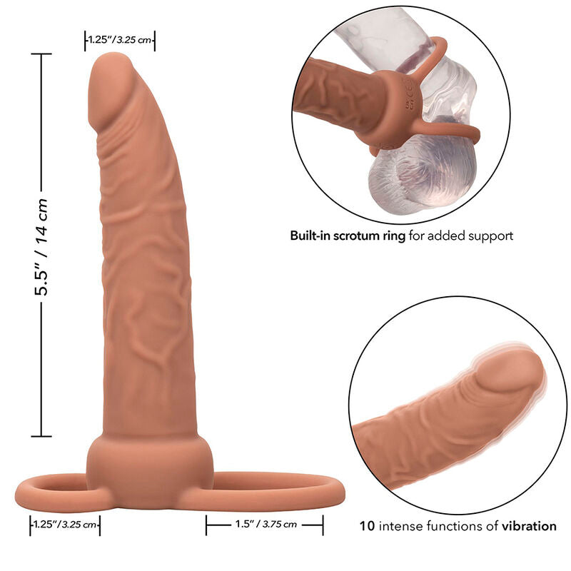 CalExotics Performance Maxx Vibrating Dual Penetrator Brown