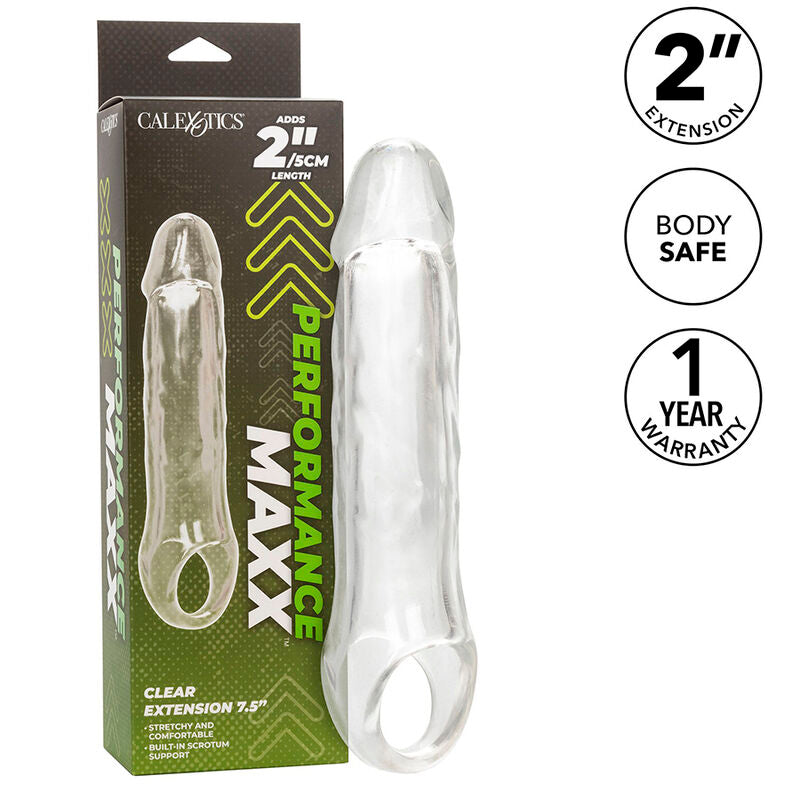 CalExotics Performance Maxx Clear Penis Extension 7.5 Inch