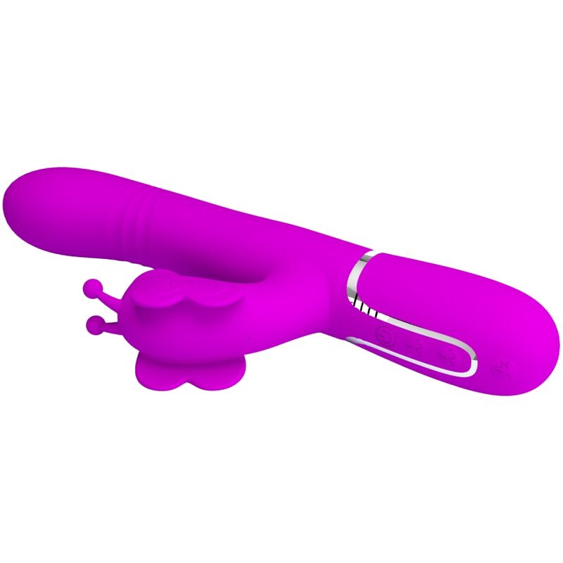 Pretty Love Butterfly Multifunction Rabbit Vibrator Fuchsia