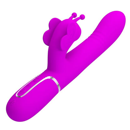 Pretty Love Butterfly Multifunction Rabbit Vibrator Fuchsia