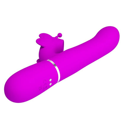 Pretty Love Butterfly Multifunction Rabbit Vibrator Fuchsia