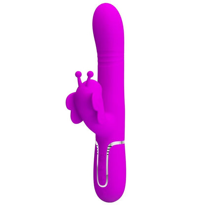 Pretty Love Butterfly Multifunction Rabbit Vibrator Fuchsia