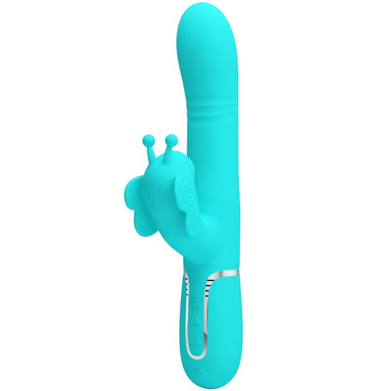 Pretty Love Butterfly Multifunction Rabbit Vibrator Aqua