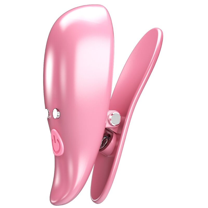 Pretty Love Leaf Vibrating Nipple Clamps Pink