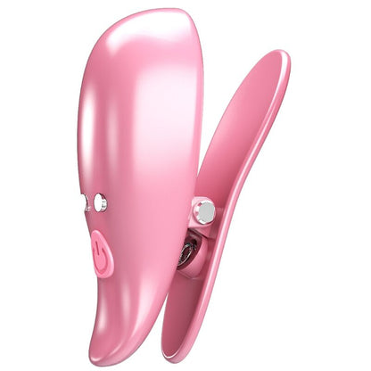 Pretty Love Leaf Vibrating Nipple Clamps Pink