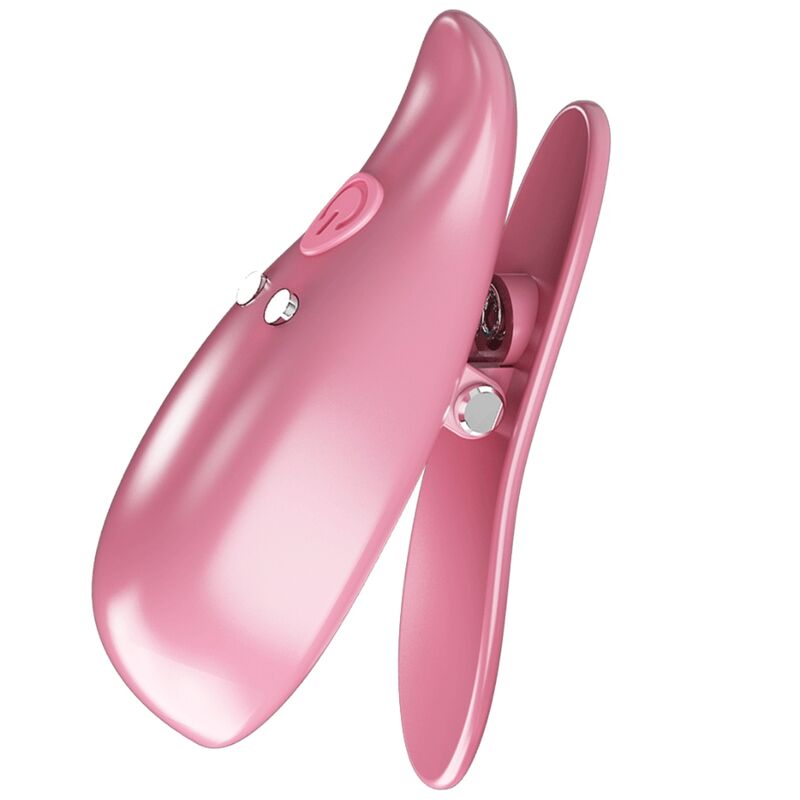 Pretty Love Leaf Vibrating Nipple Clamps Pink