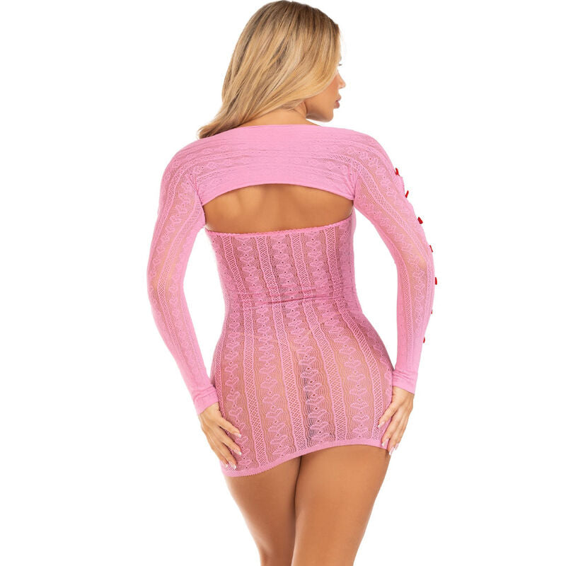 Leg Avenue Sweet Temptation Tube Dress and Shrug Set Pink