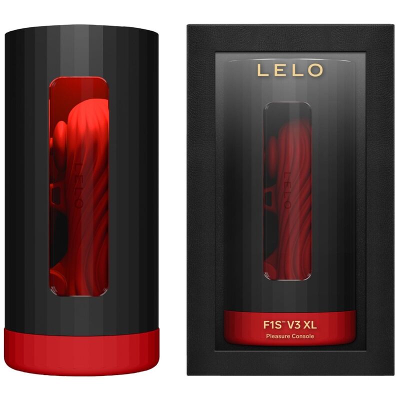 LELO F1S V3 XL Pleasure Console AI App Enabled Silicone Penis Masturbator Red