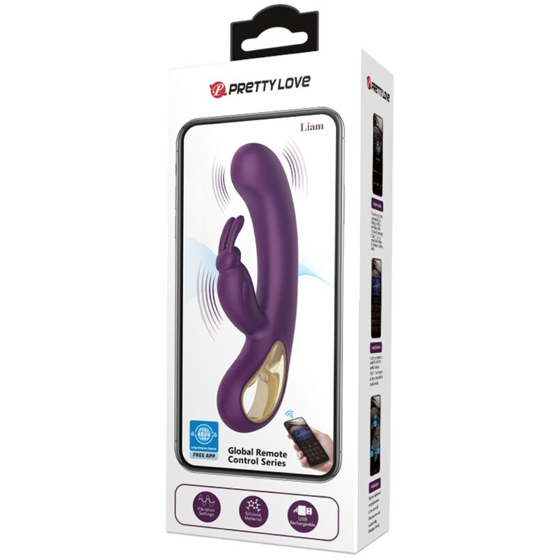 Pretty Love Liam Rabbit Vibrator Purple