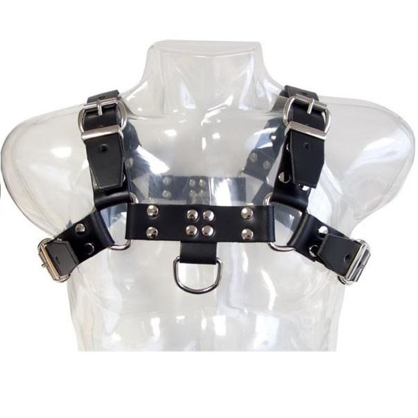 Leather Body Black Leather Chest Harness