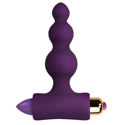 Rocks-Off Petite Sensations Bubbles Vibrating Beaded Butt Plug Purple