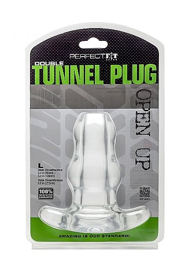 Perfect Fit Double Tunnel Butt Plug XL Clear