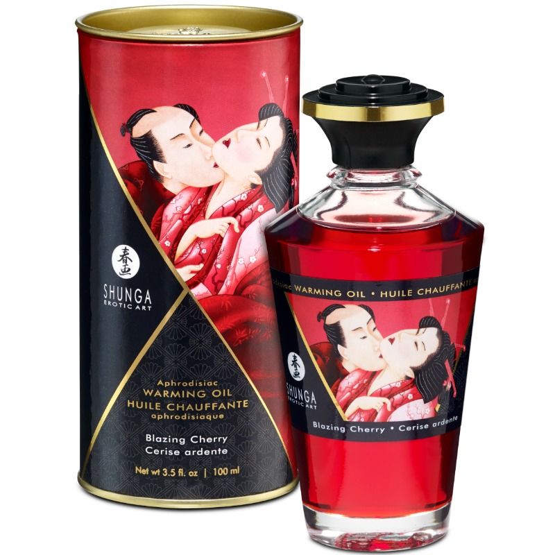 Shunga Aphrodisiac Warming Oil Blazing Cherry 100ml