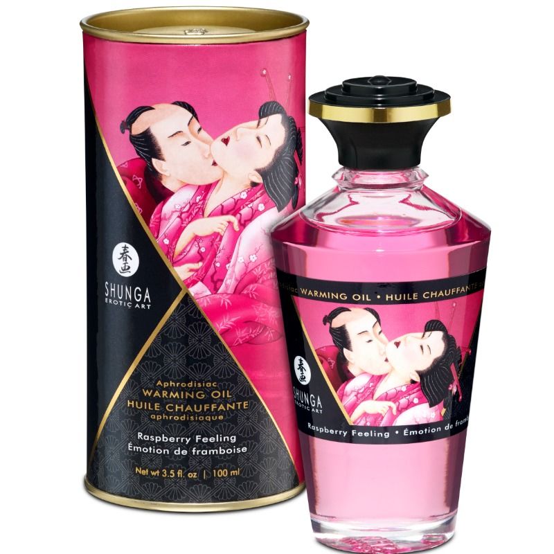 Shunga Aphrodisiac Warming Oil Raspberry Feeling 100ml