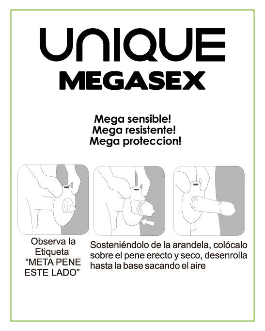 Uniq Megasex Extra Thin Latex Free Condoms 3 Pack