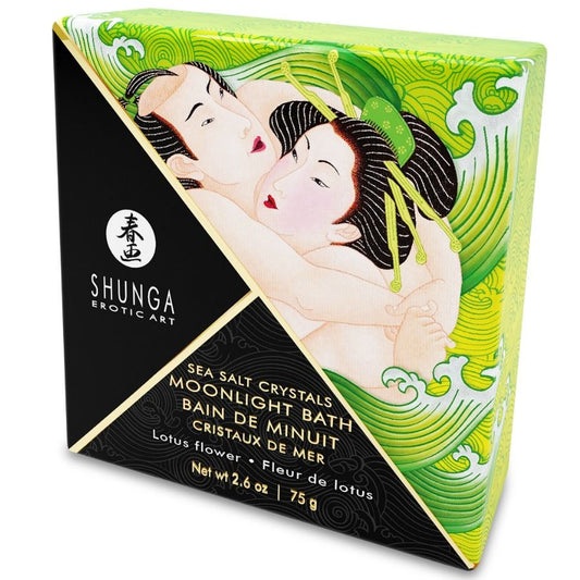 Shunga Moonlight Bath Sea Salt Crystals Lotus Flower 75g