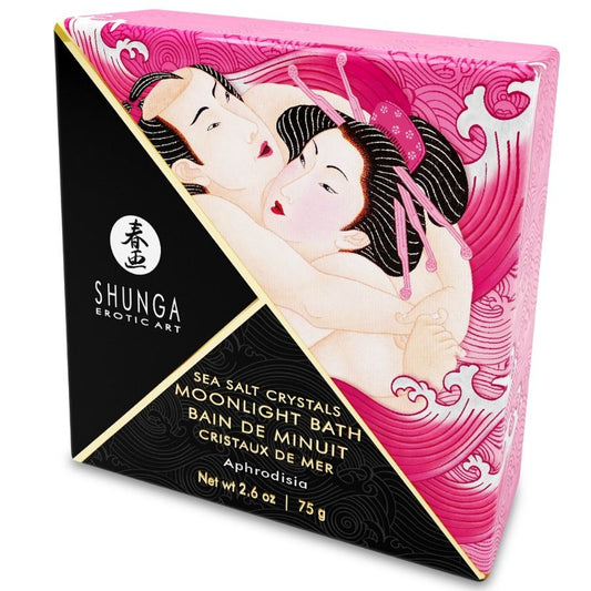 Shunga Moonlight Bath Sea Salt Crystals Rose Petal 75g