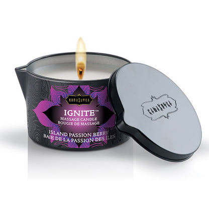 Kama Sutra Ignite Massage Oil Candle Island Passion Berry