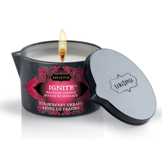 Kama Sutra Ignite Massage Oil Candle Strawberry Dreams