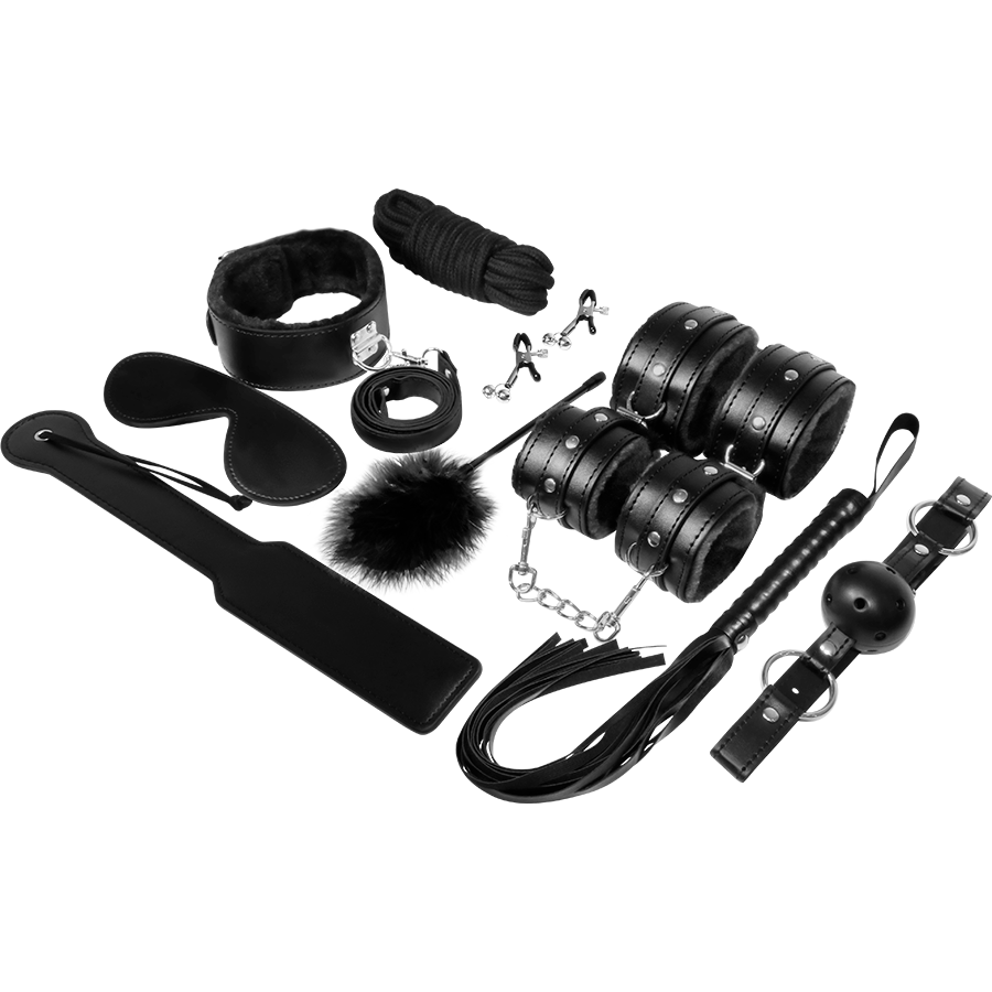 Experience Black 11 Piece Bondage Kit