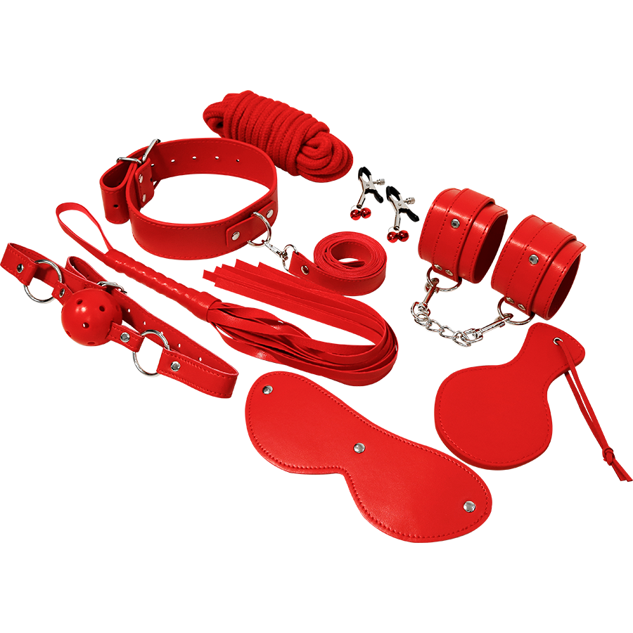 Experience Red 8 Piece Bondage Kit