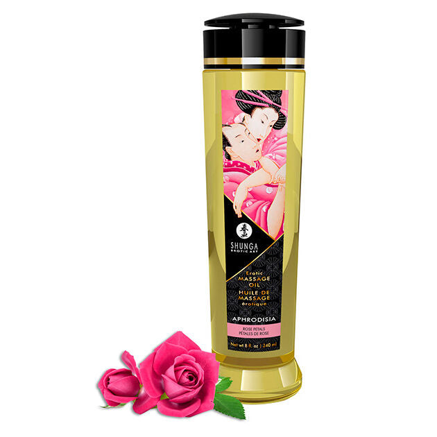 Shunga Erotic Massage Oil Rose Petal 240ml